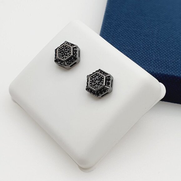 "925 Sterling Silver Plated CZ Earrings, EVBRS480 - Picture 4 of 9